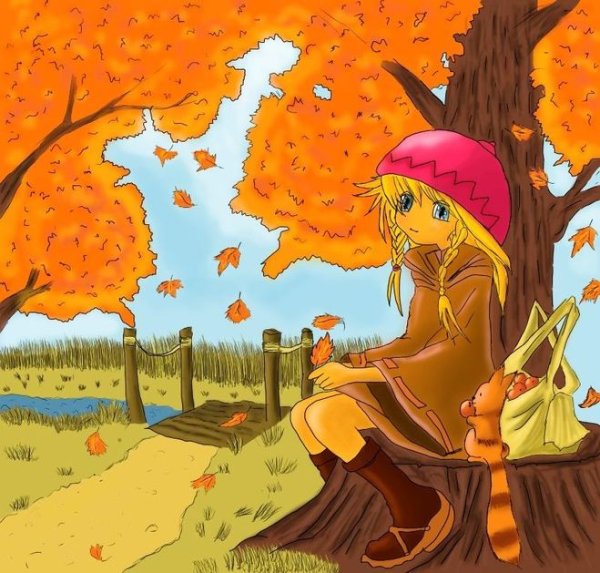 Осень карандашом