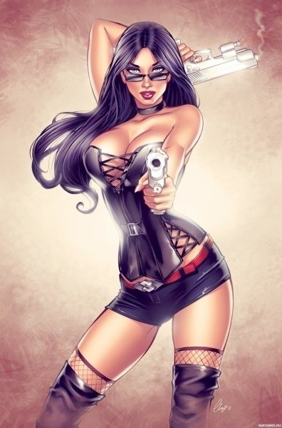 Блондинка и брюнет