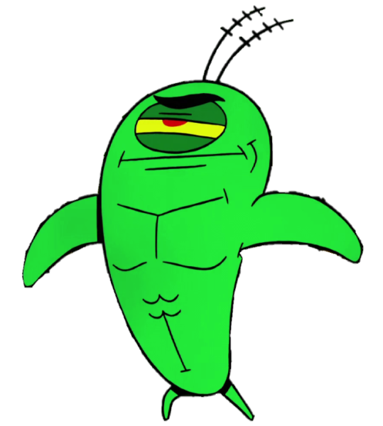 Планктон с сердцем из Спанч Боба