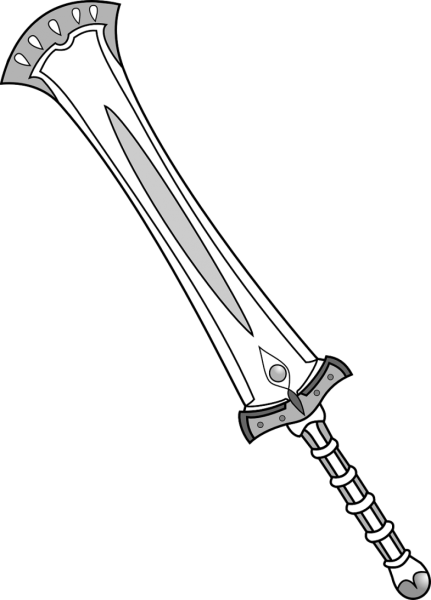 Раскраски оружие мечи