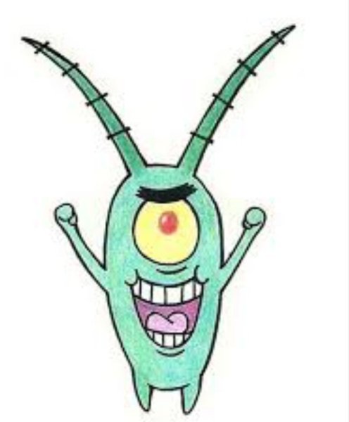 Планктон из Спанч Боба раскраска