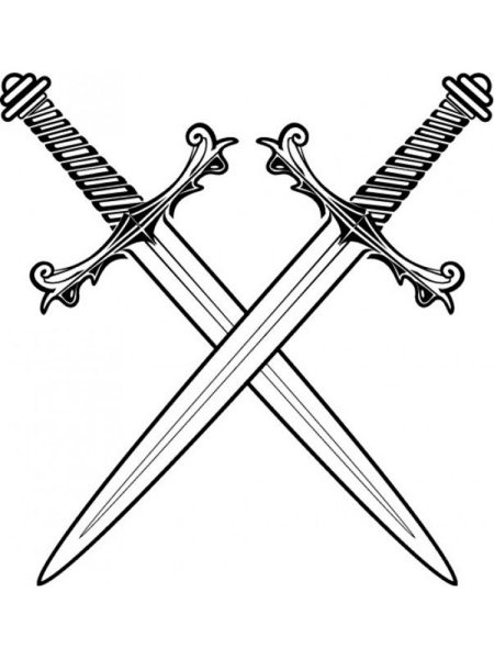 Меч раскраска