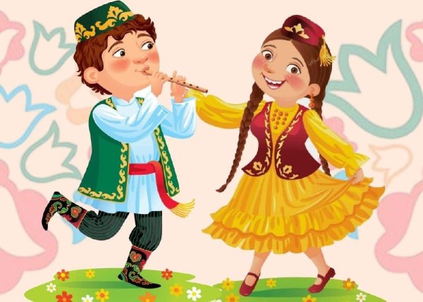 Рисунок татарский татарский праздник Сабантуй