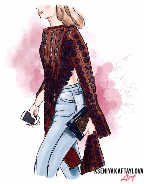 Осенние фэшн иллюстрации