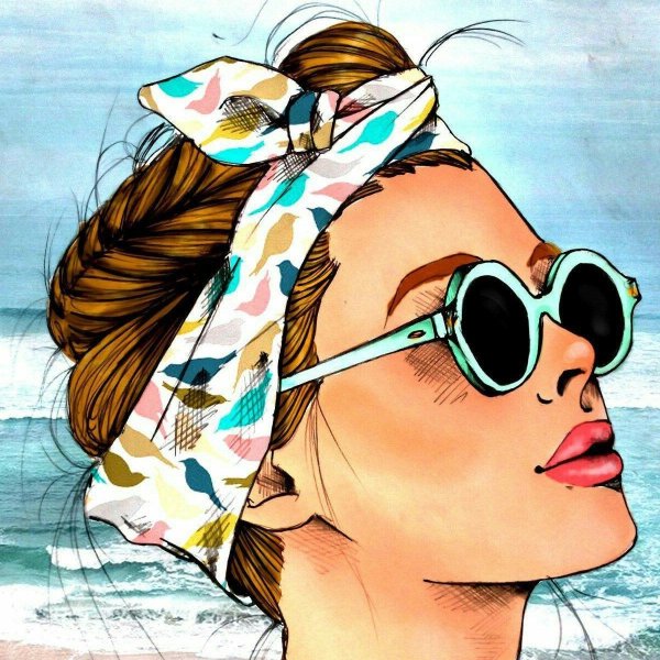 Нарисоыаная Левушка в очках