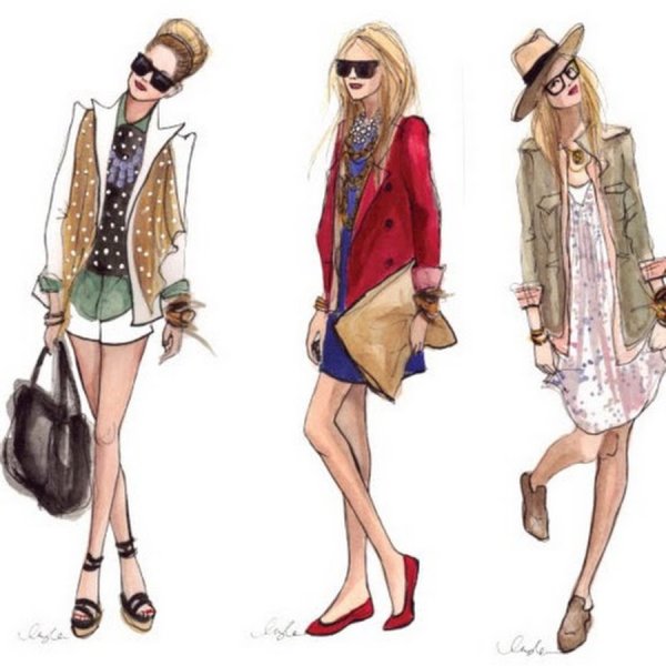 Модная одежда рисунок
