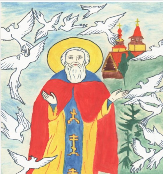 Рисунок житья Сергя Раданежского