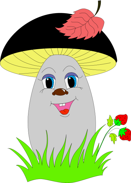 Грибочки мультяшные