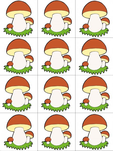 Аппликация грибы