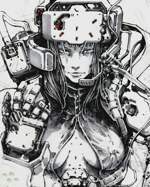 Призрак в доспехах аниме киборг