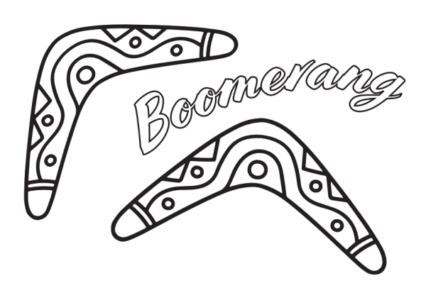 Бумеранг раскраска для детей