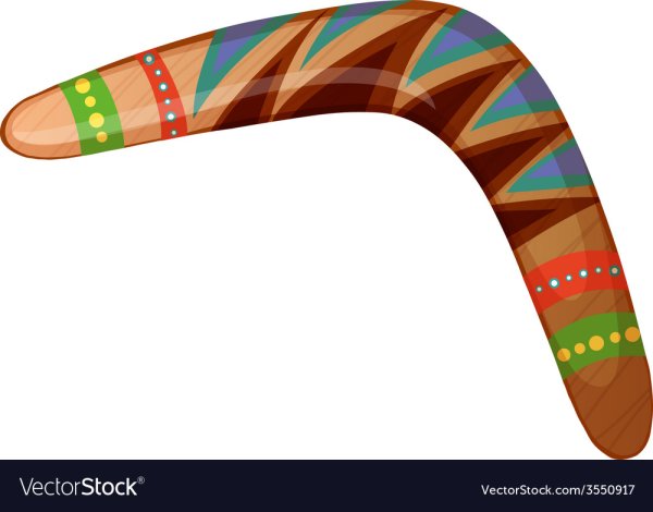 Бумеранг на белом фоне