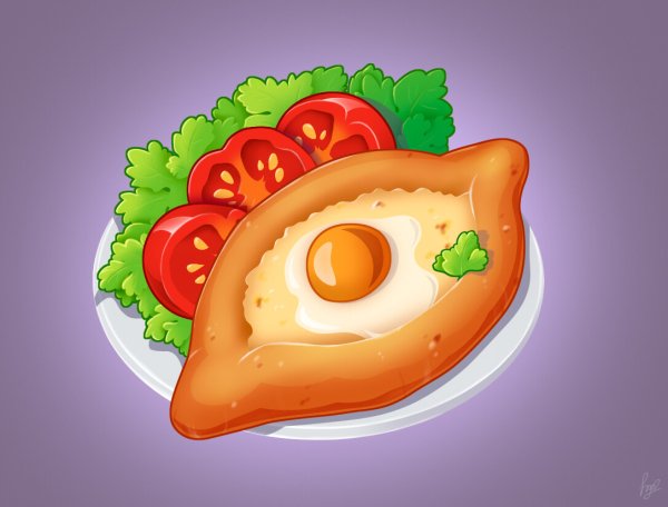 Аджарский хачапури вектор