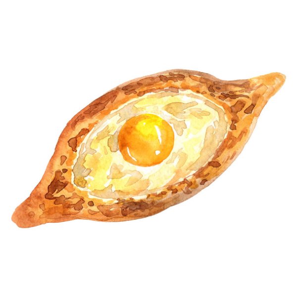 Хачапури по аджарски акварель