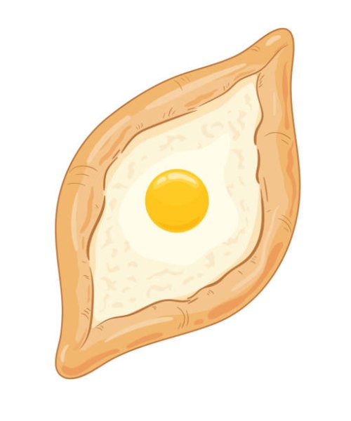 Хачапури по аджарски вектор