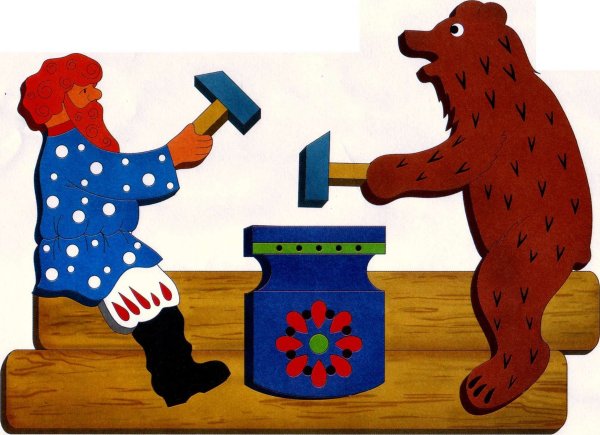 Деревянная игрушка кузнецы