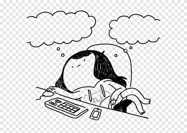 Ленивый человек рисунок