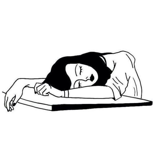 Эскизы уставшего человека