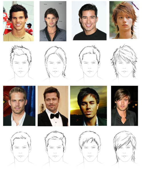 Эскизы причесок мужских