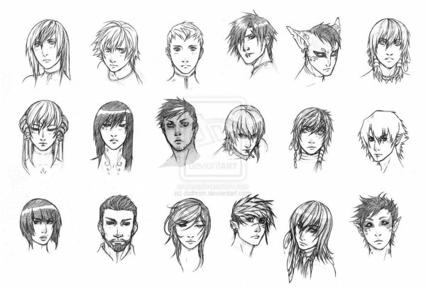 Аниме прически мужские