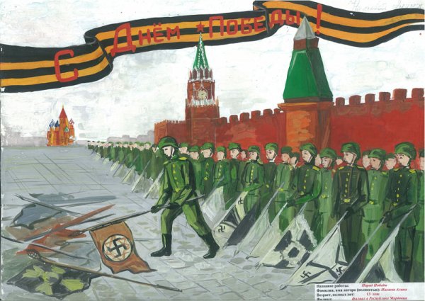 Рисование парад на красной площади