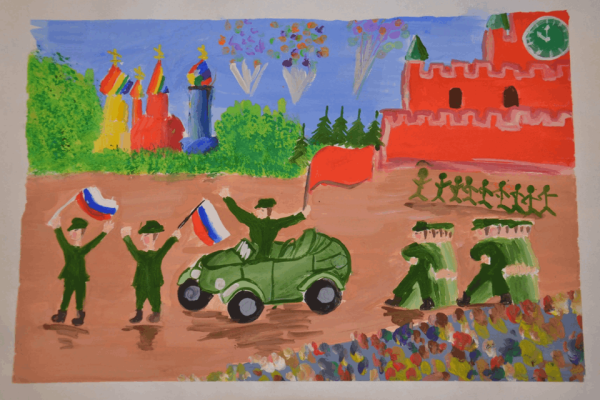 Рисование парад Победы