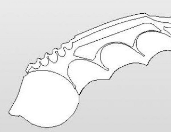 Нож керамбит рисунок