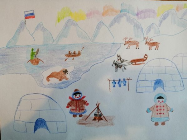 Арктика рисунки детей