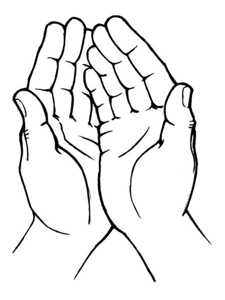 Рука раскраска