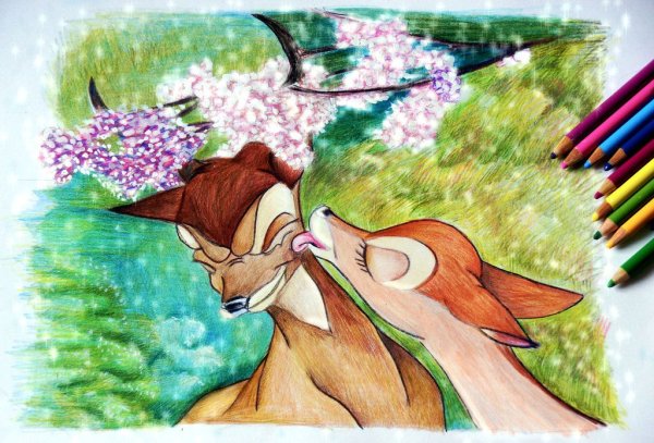 Иллюстрации к сказке ф.Зальтен Бемби