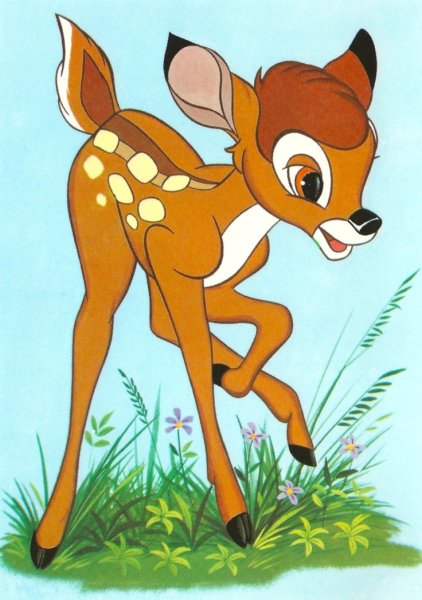 Раскраски Дисней Бэмби