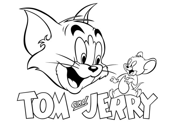 Раскраска для детей Disney Tom Jerry