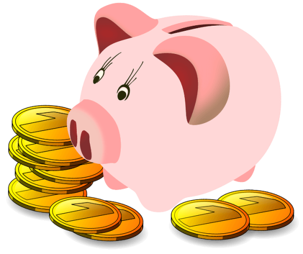 Свинья копилка мультяшная