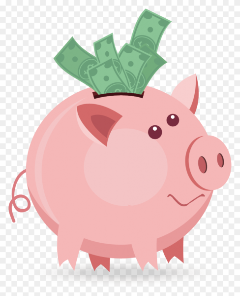 Свинья копилка мультяшная