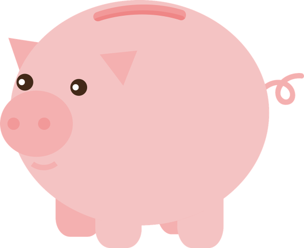 Свинья копилка мультяшная