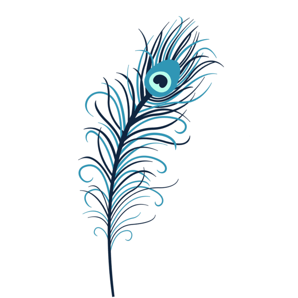 Перо Жар птицы без фона