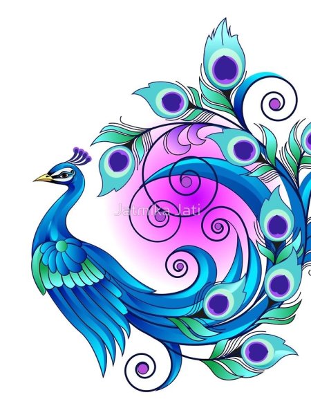 Павлин узор