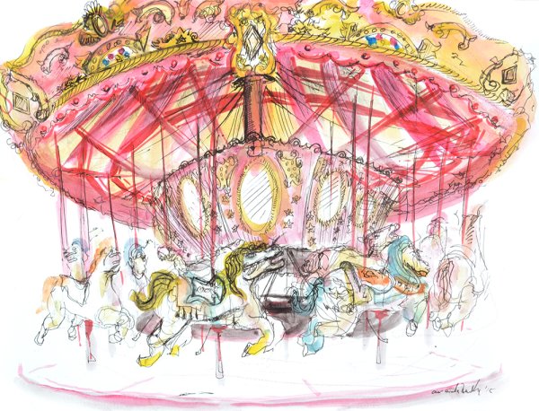 Карусель акварель