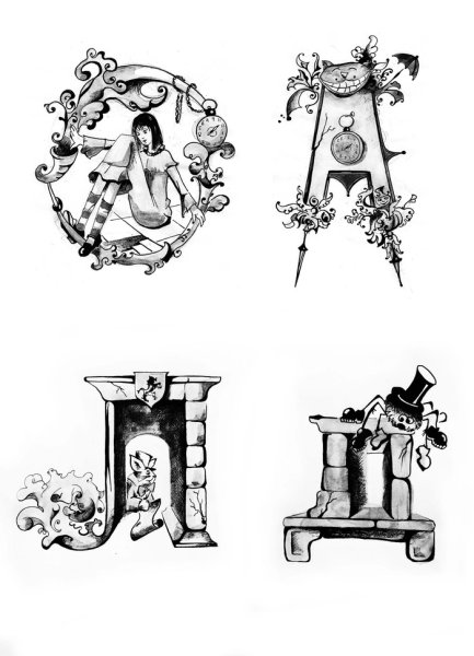 Книжная Графика буквица Инициал