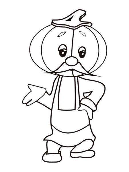 Чиполлино раскраска для детей