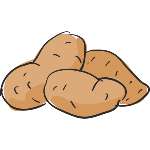 Картошка мультяшная