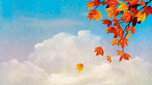 Нарисовать осеннее небо