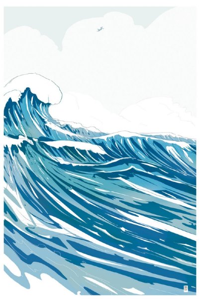 Волны нарисованные