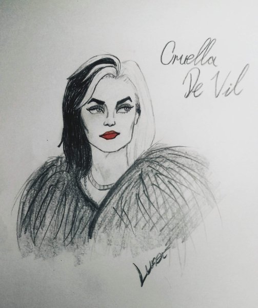 Рисунок Круэлла де Виль 2021