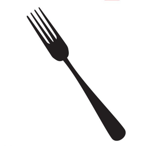 Белая вилка на прозрачном фоне
