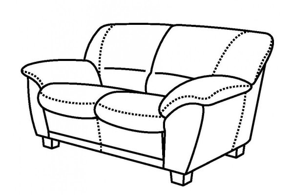 Диван раскраска для детей