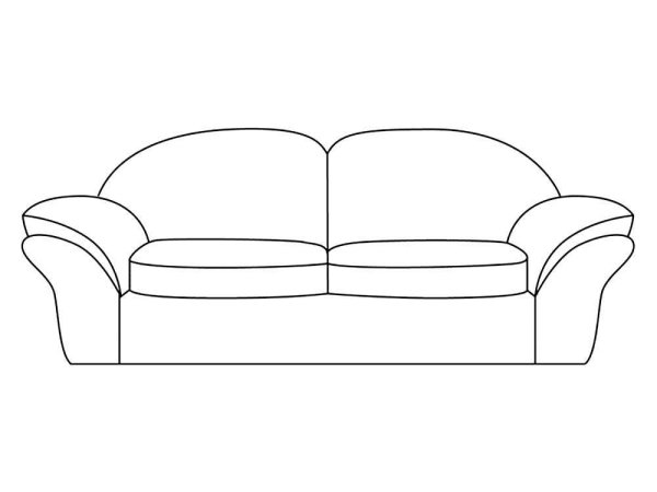 Раскраска диван
