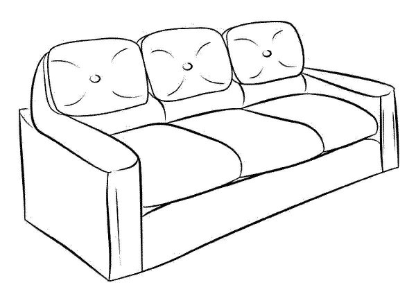 Раскраска диван