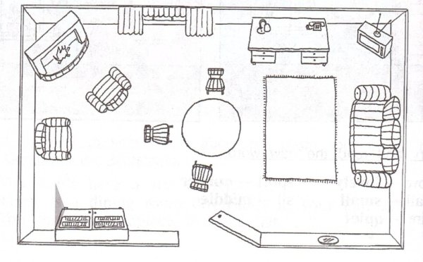 План рисования комнаты