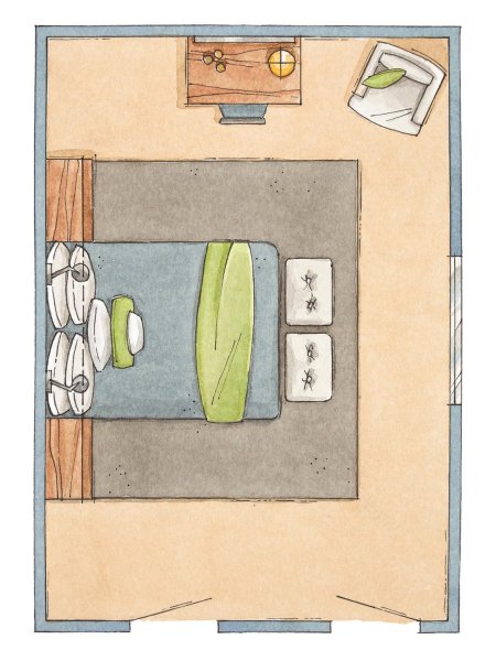 Планировка комнаты сверху